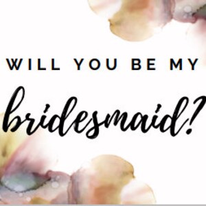 Brautjungfern Vorschlag Karte (Brautjungfern Geschenk Box)