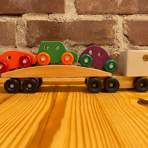 Wood Tractor Trailer Car Hauler