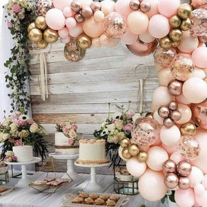 110pcs Rose Gold Balloon Arch Kit Decoration for Birthday