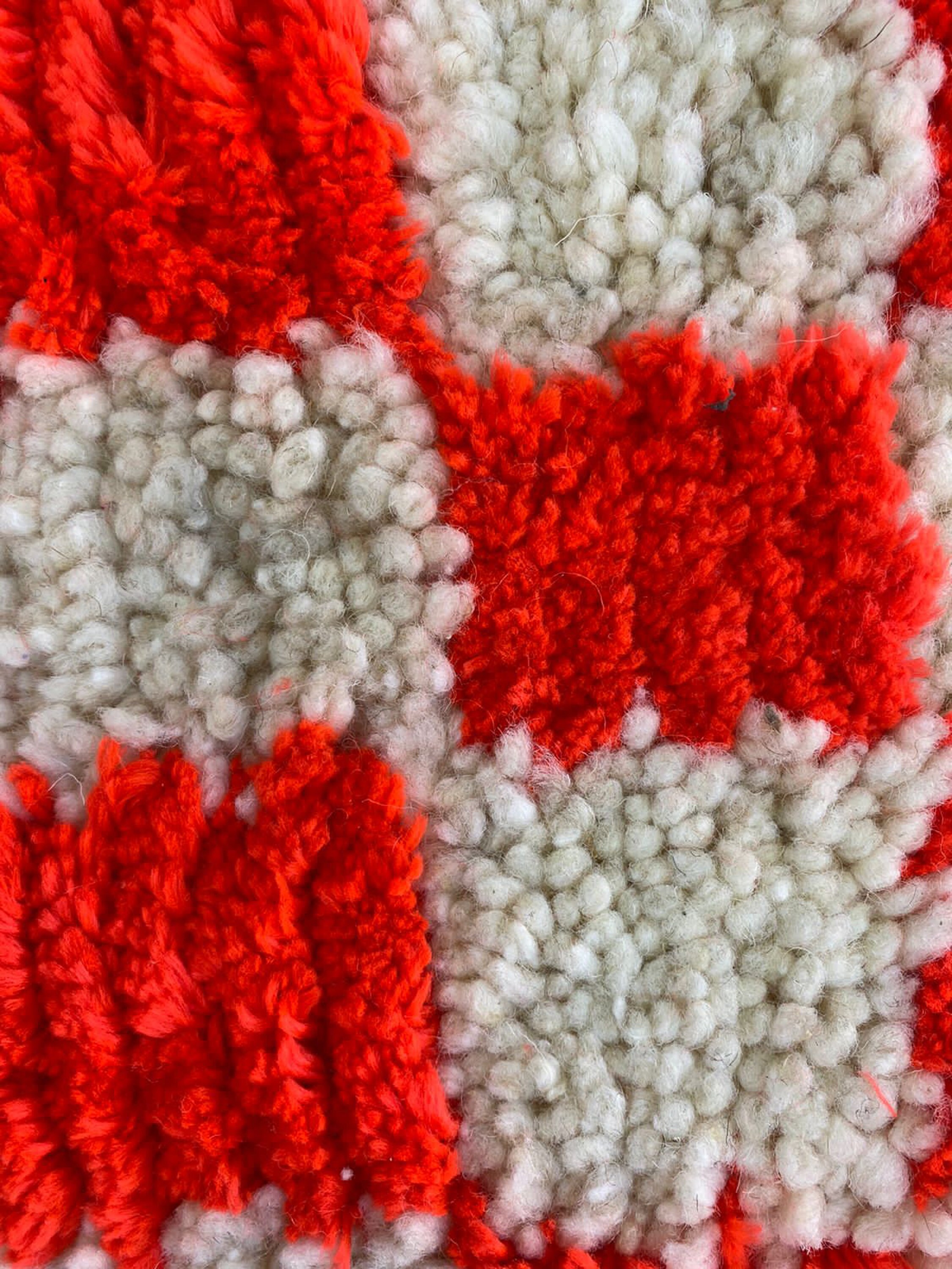 White and Red Checkered Pillow Checkered Wool Pillow Etsy