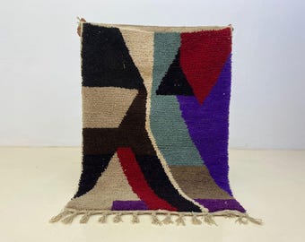 Custom Colorfull Moroccan Rug, Moroccan Boujaad Rug, Handmade Rug, Custom Moroccan Rug, Unique Colorful Carpet , Berber Rug , Home Decor Rug