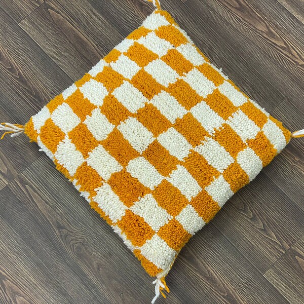 Aelyndron Moroccan Checkered Pillow Handwoven Artisanal Decor For Home Lovers And Gift Givers