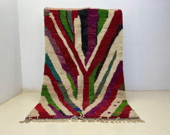 Custom Colorfull Moroccan Rug, Moroccan Boujaad Rug, Handmade Rug, Custom Moroccan Rug, Unique Colorful Carpet , Berber Rug , Home Decor Rug