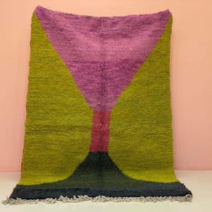 Beni Ourain Teppich 9x12, Handgeknüpfte Teppiche, Boho Chic Bereich, weiche Shaggy Wolle, Luxus Teppich, gemütlicher Bodenbelag, Strapazierfähige Innenmatte