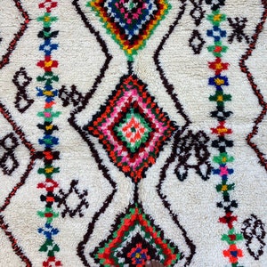 Luxurious Berber Rug-Amazing Colorful Rug-Rug for Living Room-Geometric Rug-Fabulous Custom Rug-5x7 Beni Ourain Rug-Artistic Boujaad Carpet image 4