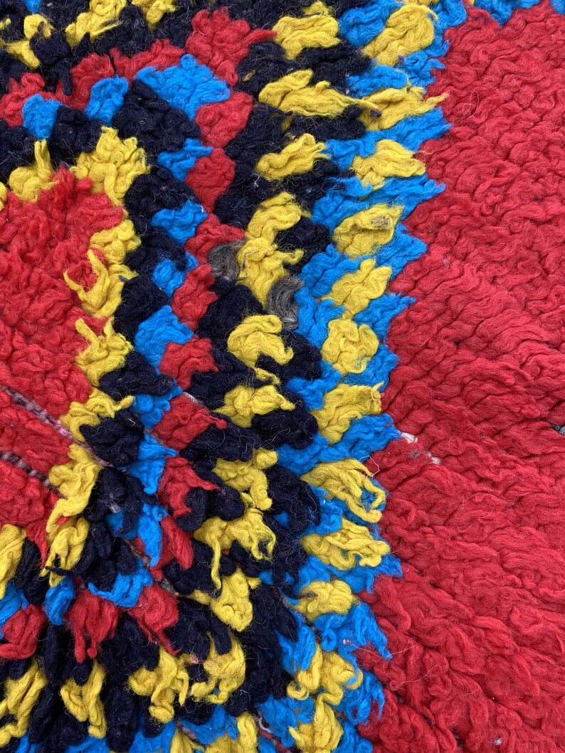 Long Vintage Runner 6.8x2.3 Ftred Beni Ourain Runnerunique Vintage