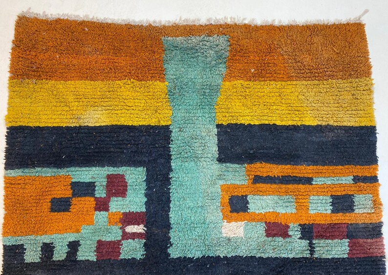 Boujaad Orange Rugluxurious Berber Rug8x10 Custom Moroccan Rugorange