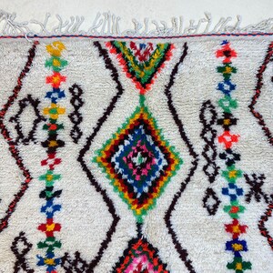Luxurious Berber Rug-Amazing Colorful Rug-Rug for Living Room-Geometric Rug-Fabulous Custom Rug-5x7 Beni Ourain Rug-Artistic Boujaad Carpet image 3