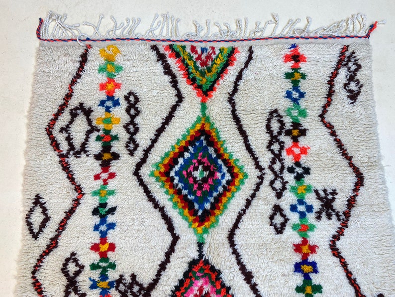 Luxurious Berber Rug-Amazing Colorful Rug-Rug for Living Room-Geometric Rug-Fabulous Custom Rug-5x7 Beni Ourain Rug-Artistic Boujaad Carpet image 3