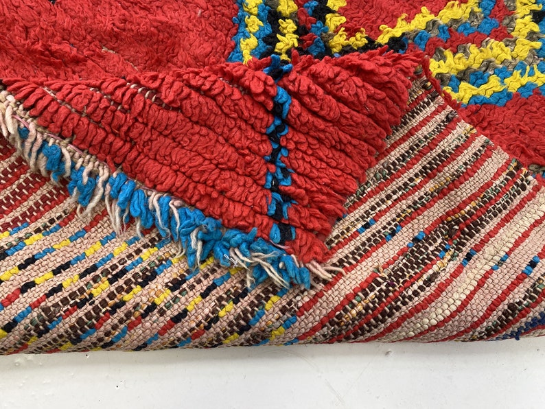 Long Vintage Runner 6.8x2.3 Ftred Beni Ourain Runnerunique Vintage