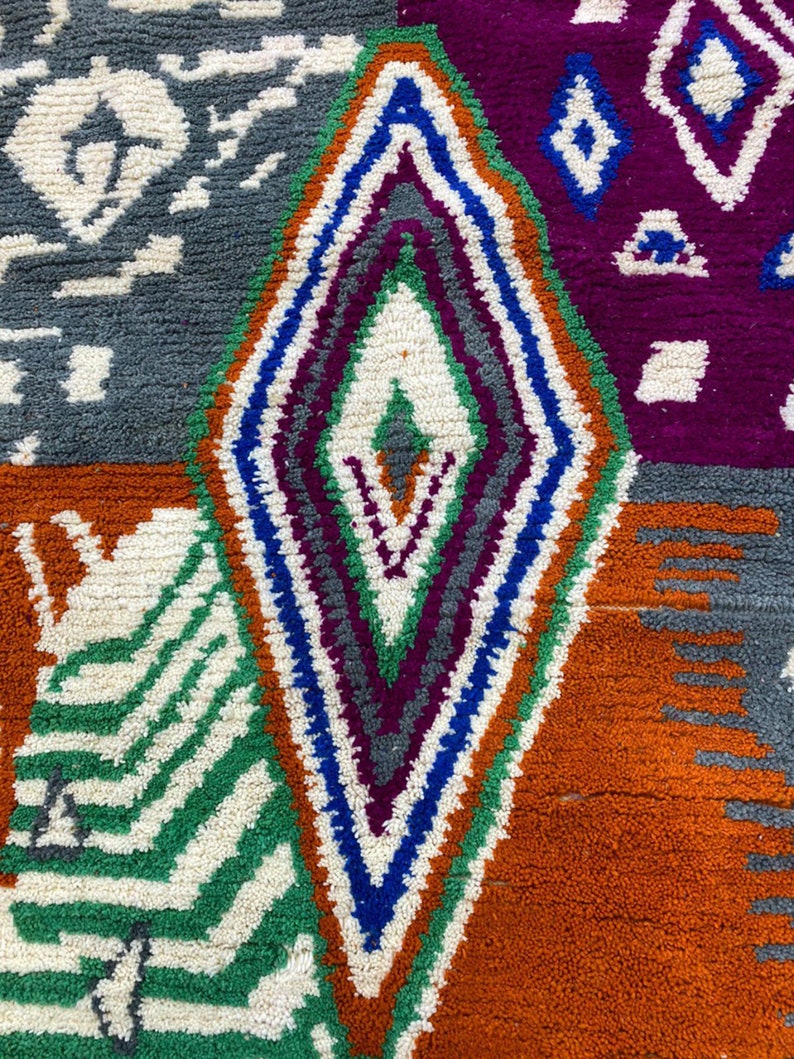 Boujaad Wool Carpetrug for Living Room 5x7geometric Custom Rug