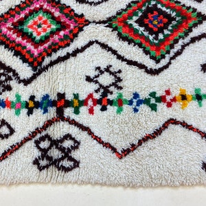 Luxurious Berber Rug-Amazing Colorful Rug-Rug for Living Room-Geometric Rug-Fabulous Custom Rug-5x7 Beni Ourain Rug-Artistic Boujaad Carpet image 6