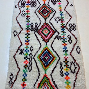 Luxurious Berber Rug-Amazing Colorful Rug-Rug for Living Room-Geometric Rug-Fabulous Custom Rug-5x7 Beni Ourain Rug-Artistic Boujaad Carpet image 5