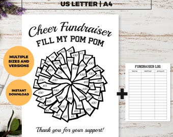 Llena mi recaudación de fondos con pompones Recaudación de fondos para animadoras Llena mi amor por el tablero negro elige una fecha para donar completa la recaudación de fondos recaudación de fondos en equipo