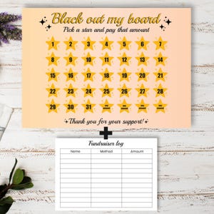 All Purpose Fundraiser Calendar, Black out my board, pick a date to donate, PTO Fundraiser, School donate, pay the date, calendar fundraiser