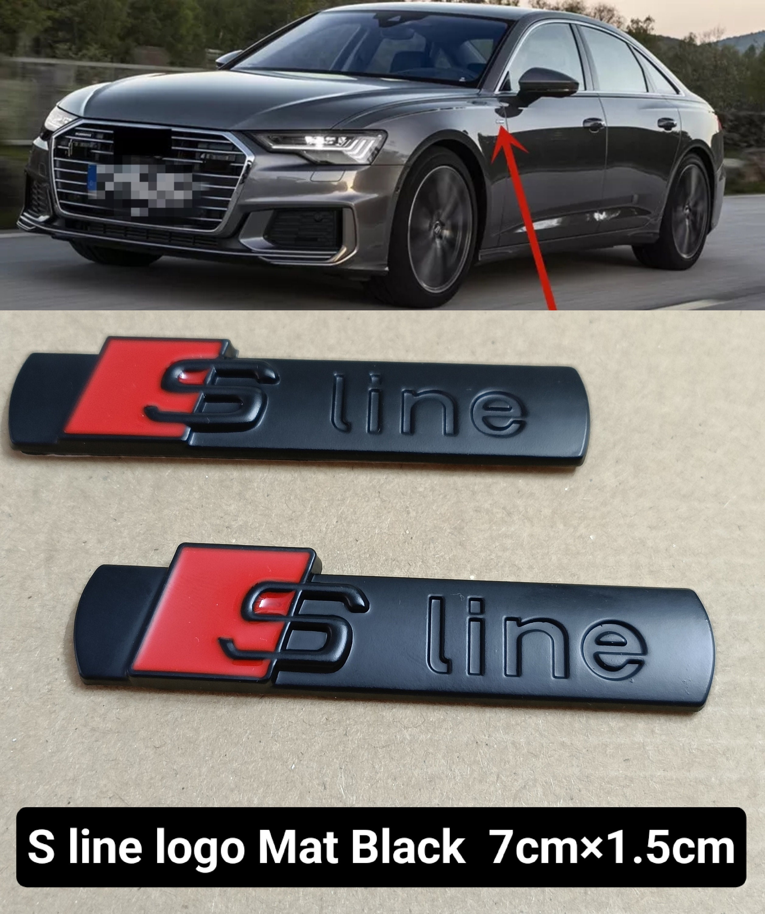  S-Line - Logo autocollants, Pièces d'origine Audi A3