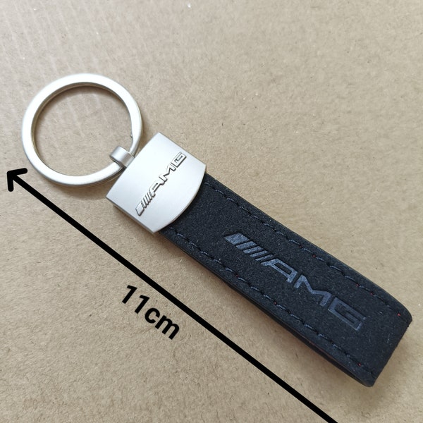 1 Mercedes AMG key ring with Alcantara leather logo