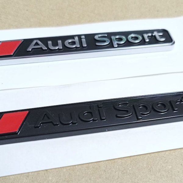 1 Audisport-Emblem-Logo-Aufkleber für den hinteren Kofferraumflügel