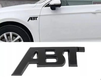 Glänzendes schwarzes ABT-Logo-Emblem für den hinteren Kofferraum, 115 x 55  mm - .de