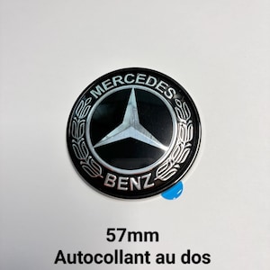 Schwarzes Motorhaubenlogo 57mm Aufkleber Emblem