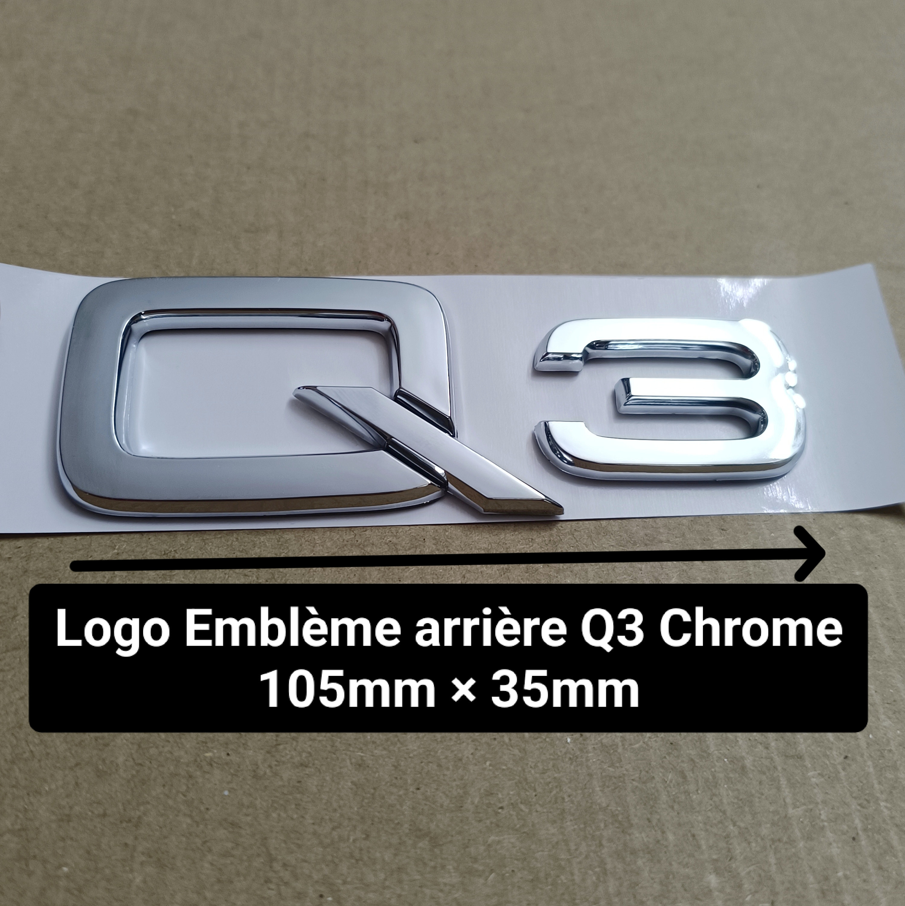 Logo SQ7 Sticker Argent Emblème pour Audi Voiture Métal Insigne