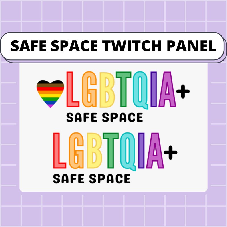 LGBTQIA Safe Space Twitch Panels Pride Twitch Panel Stream Etsy India
