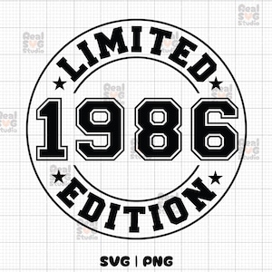Édition limitée 1986 SVG, PNG | Anniversaire Svg | Est-ce que la chemise est de 1986 Svg | PNG d'anniversaire | 1986 SVG | 1986 png | 38e anniversaire Svg | 1986 Fichiers coupés