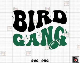 Bird Gang SVG PNG: Retro Football Eagles Philly (Digital Download)