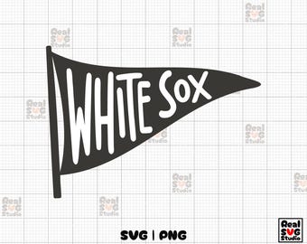 White Sox Team Pennant SVG PNG: Sports Cut File (Digital Download)