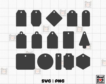 Tag-SVG | SVG-bundel kerstcadeaukaartjes | Tagssjabloon | Prijskaartje | Doek label Svg Png | Handgemaakt tag-cut-bestand voor Cricut en Silhouette