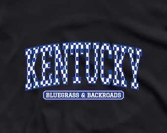 Kentucky Png | Checkered Kentucky Png | Varsity Retro Design Kentucky State Svg Png (Digital Download)