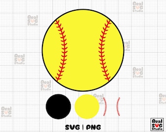 Softball SVG & PNG Files: Sport Silhouette Cut Files (Instant Download)