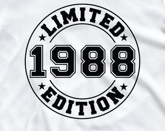 1988 Birthday SVG PNG: Limited Edition Shirt Design (Digital Download)