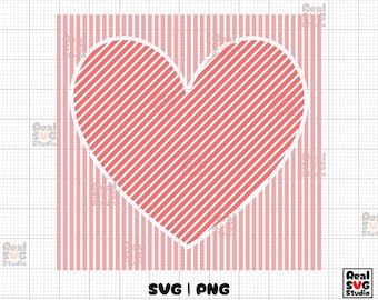 Valentine Downloads | Retro Valentines Heart SVG PNG (Digital Files)
