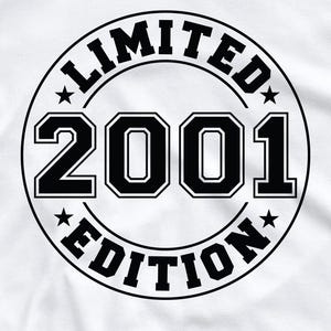 Limitierte Auflage 2001 SVG, PNG | Geburtstags-Svg | Est 2001 Shirt | Geburtstag Png | 2001 SVG | 2001 Png | 23. Geburtstags-Svg | 2001 Schnittdateien
