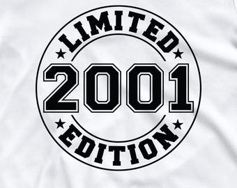 Limited Edition 2001 Birthday SVG PNG Cut Files (Digital Download)