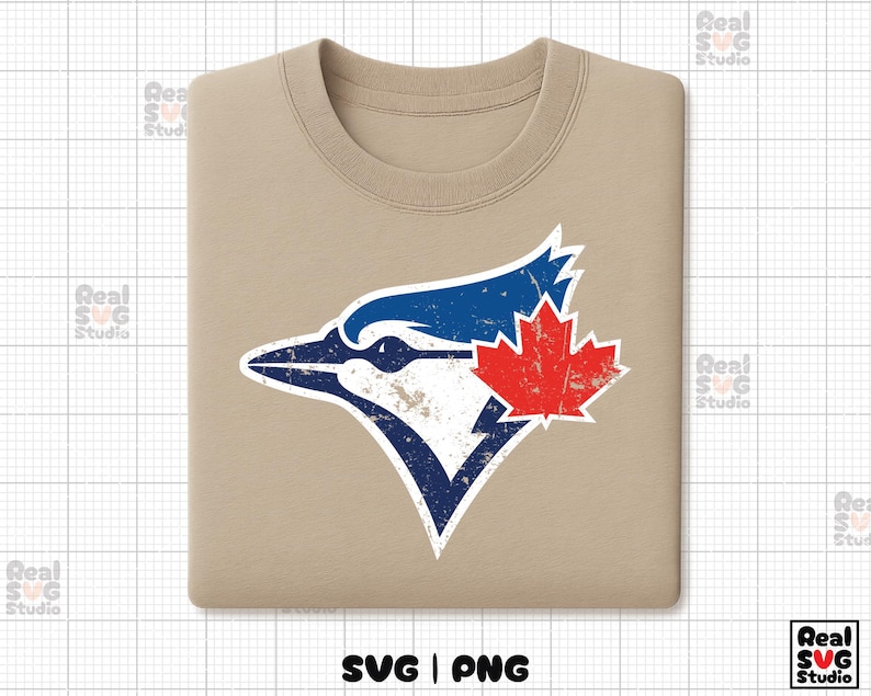 Blue Jay Distressed Bird Toronto SVG PNG: Canadian Maple Baseball ...