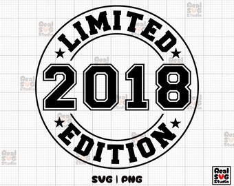 May include: Black and white circle design with the text "LIMITED EDITION 2018" in a bold, athletic font.