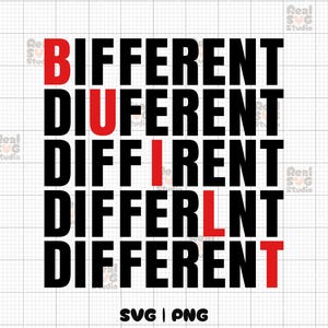 Construido diferente Svg Png / Carácter fuerte Svg / Motivación Svg / Autoconfianza Svg / Director ejecutivo, jefe Svg / Archivos de corte para Cricut y Silhouette