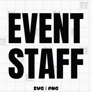 Evenementpersoneel SVG, digitale png-download | Ontwerp personeelsshirt | EventSquad-svg | Evenementpersoneel snijbestand Cricut en silhouet
