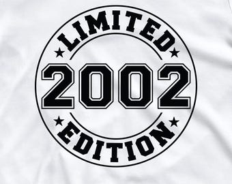 2002 Birthday SVG PNG: Limited Edition Shirt Design (Digital Download)