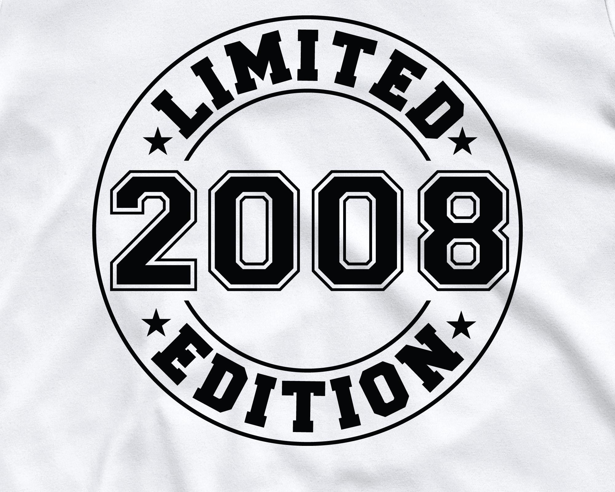 Limited Edition 2008 SVG, PNG | Birthday Svg | Est 2008 Shirt Svg | Birthday Png | 2008 Svg | 2008 Png | 16th Birthday Svg | 2008 Cut Files