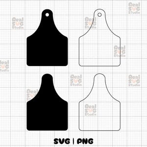 牛タグ SVG PNG | 牛タグ アウトライン | 牛タグ ソリッド | 牛タグ シルエット | 牛タグ クリカット | 牛ラベル テンプレート | インスタント デジタル ダウンロード