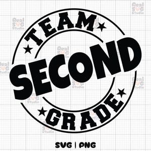 Team Second Grade SVG PNG | First Day Of School Svg | Back to School Svg | 2nd Grade Squad Svg | Teacher Shirt | Second Grade Shirt | Cricut