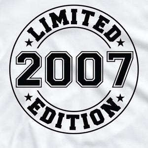 May include: Black and white circle graphic with the text "Limited Edition 2007" in a bold font.