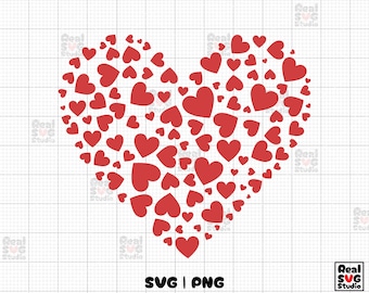 Heart SVG Cut File: Love Hearts Clipart (Digital Download)