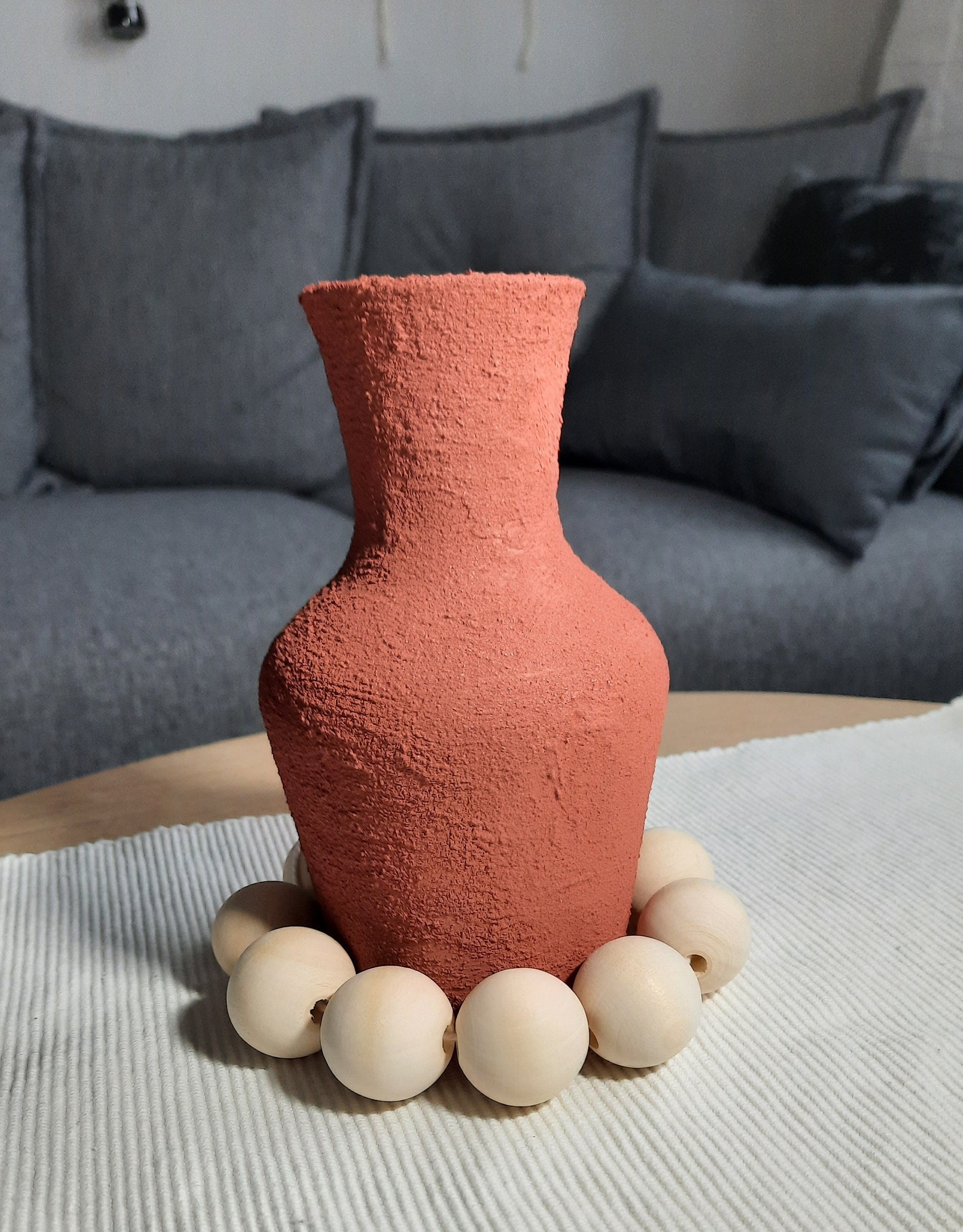 Vase Décoratif Effet Terre Cuite