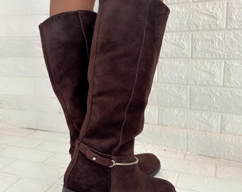 Handmade Leather Fur-Lined Winter Boots: Chocolate Brown