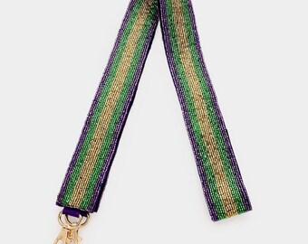 beaded mardi gras purse