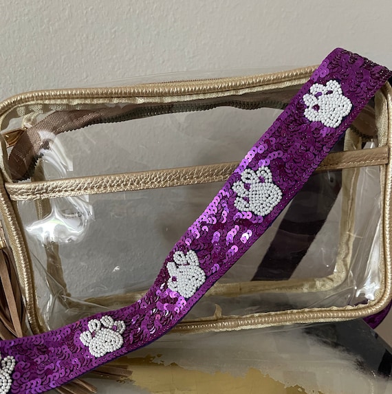 Paw Print Shoulder Bag - Purple & Pink Paw Print Shoulder Bag - Purple & Pink